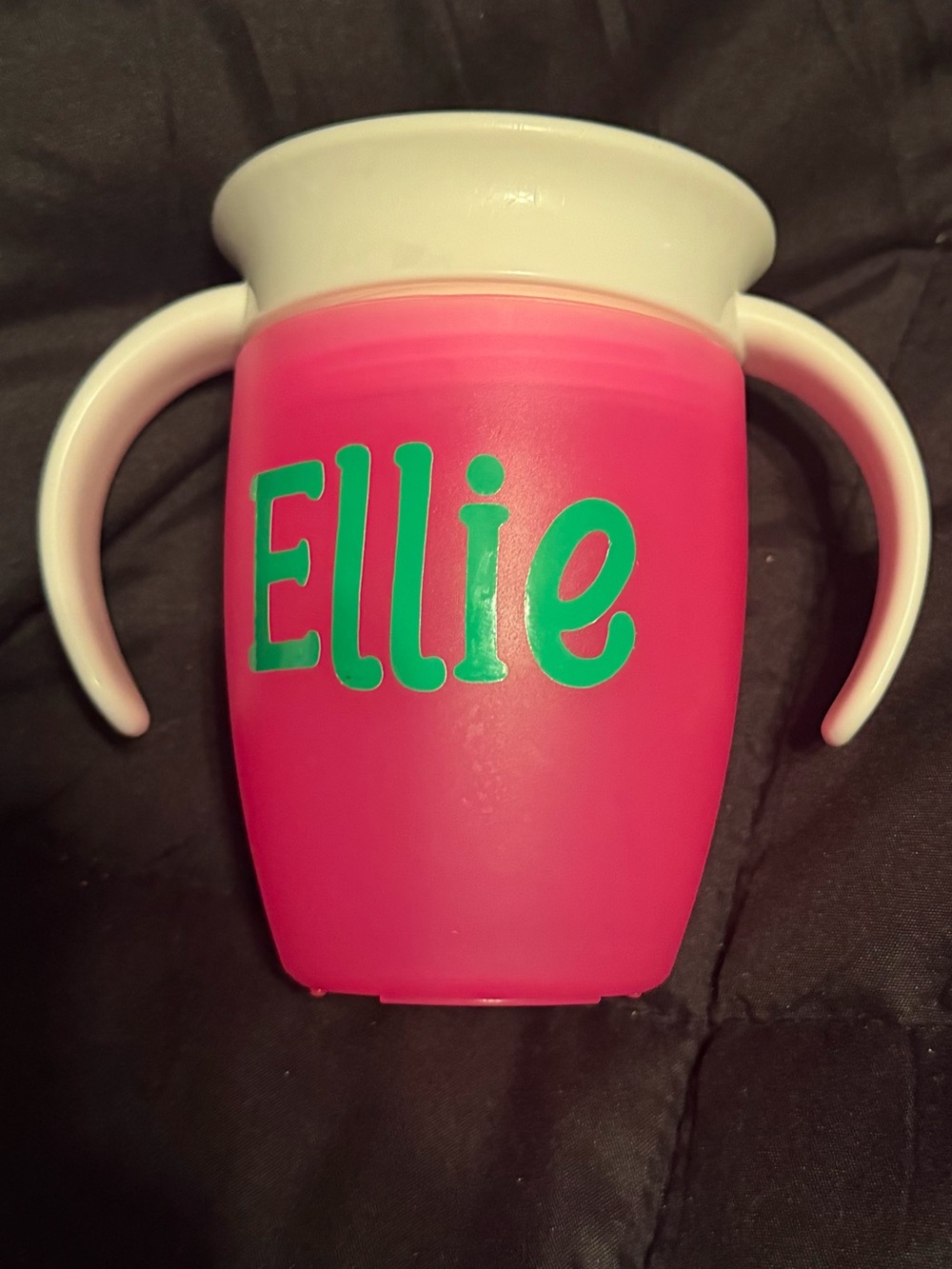 Personalized Pink Kids Munchkin 360 Cup with Dual Handles